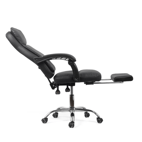 Scaun birou piele negru relaxare OFF321 Activair