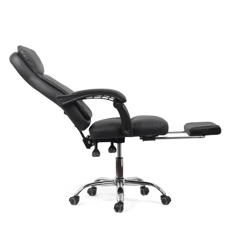 Scaun birou piele negru relaxare OFF321 Activair