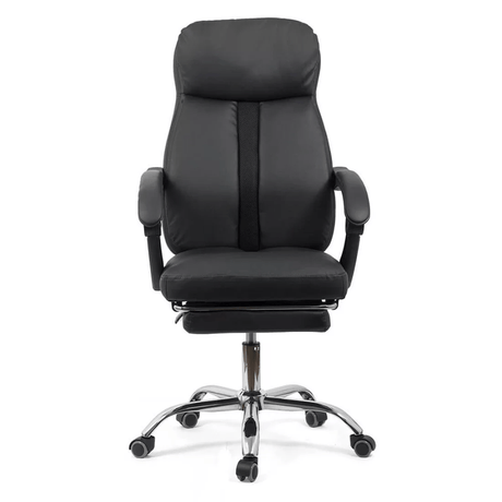Scaun birou piele negru relaxare OFF321 Activair