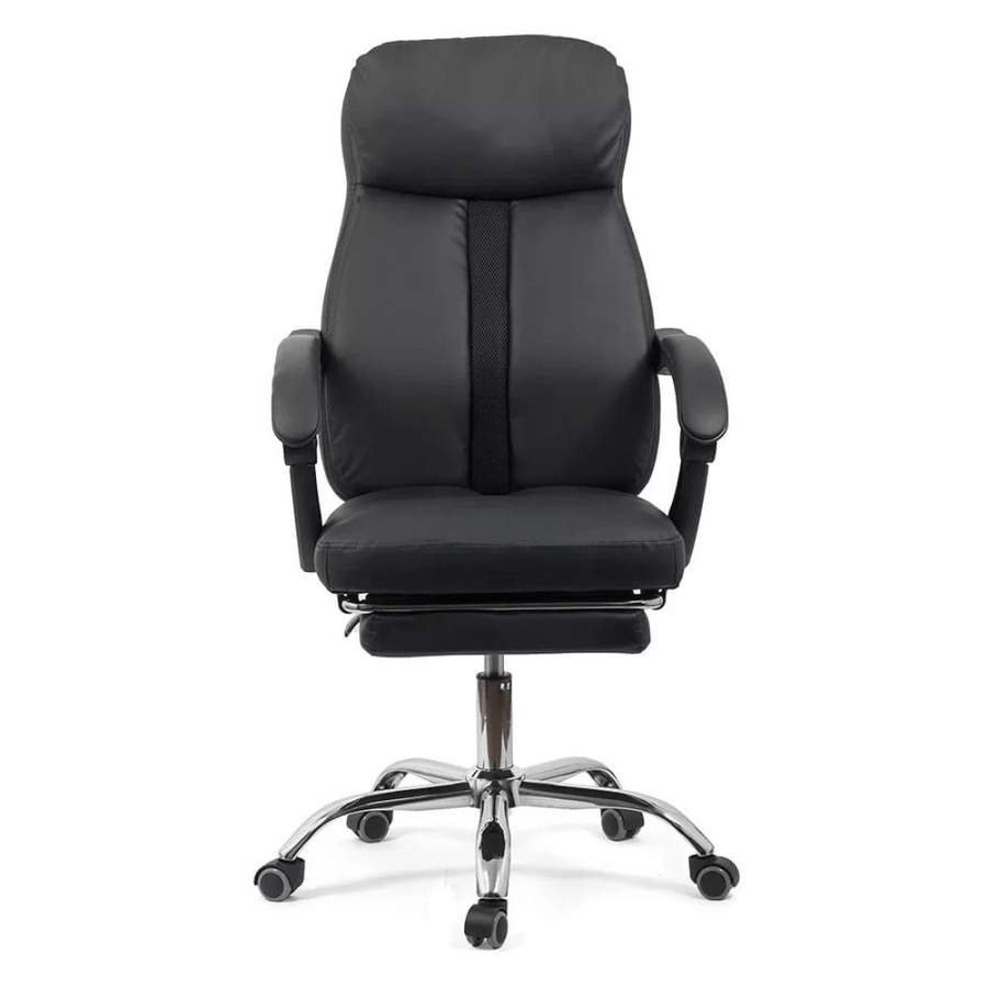 Scaun birou piele negru relaxare OFF321 Activair