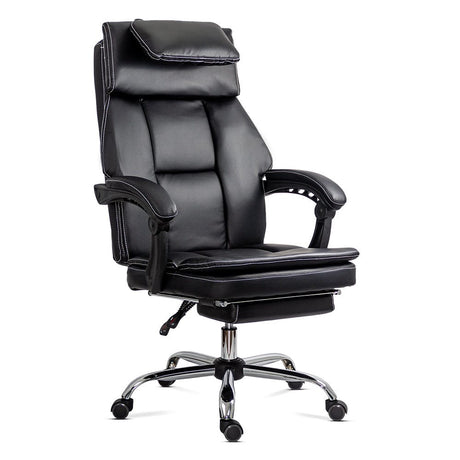 Scaun birou piele relaxare 150 kg OFF341 Workmax NEGRU