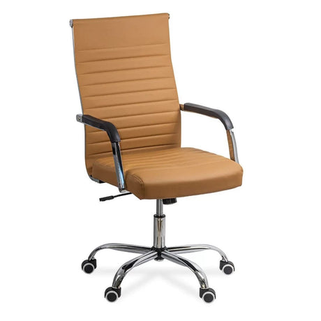 Scaun birou piele sezut buretat spatar subtire OFF319 Cordial Max BEJ
