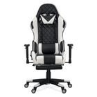 Scaun birou relaxare negru-alb piele 110 kg OFF307 Alfa King