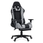 Scaun birou relaxare negru-gri piele 110 kg OFF307 Alfa King