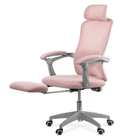 Scaun birou relaxare roz stofa reclinabil OFF430 Aero Fields