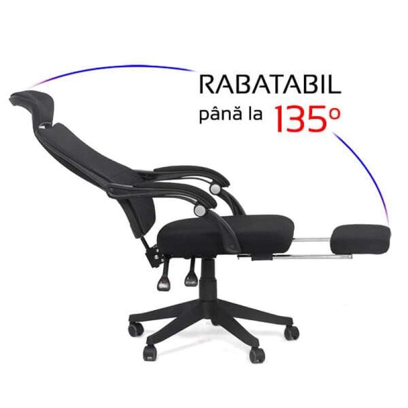 Scaun birou stofa extensibil reclinabil 135 grade OFF927 RoninX
