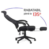 Scaun birou stofa extensibil reclinabil 135 grade OFF927 RoninX