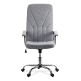 Scaun birou stofa gri stea cromata OFF710 Bloom Tech