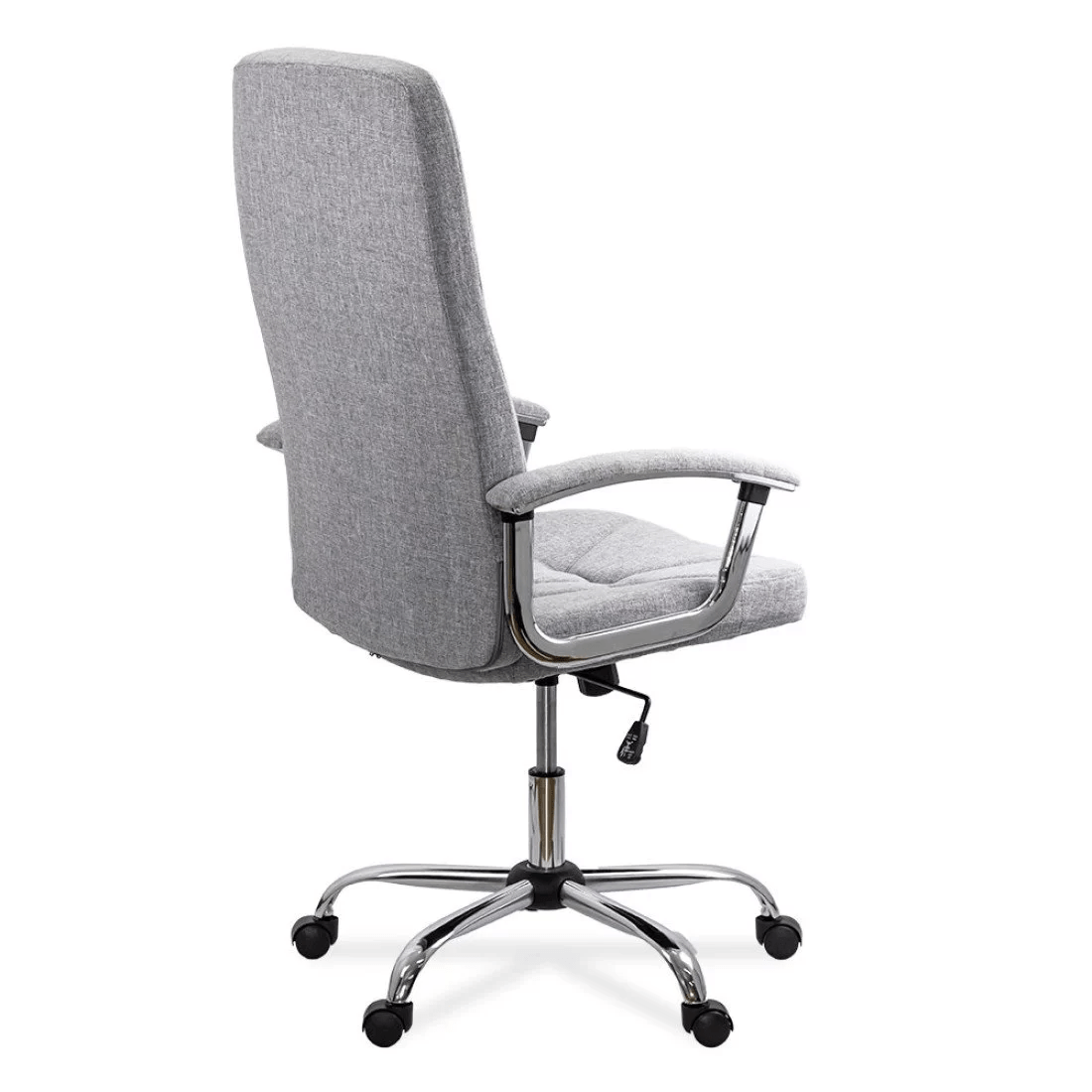 Scaun birou stofa gri stea cromata OFF710 Bloom Tech