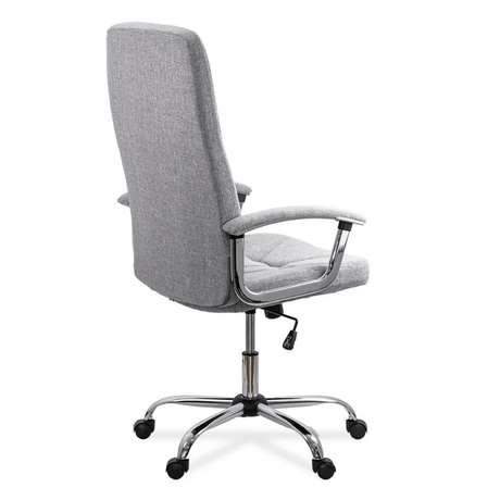 Scaun birou stofa gri stea cromata OFF710 Bloom Tech
