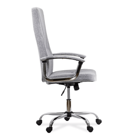 Scaun birou stofa gri stea cromata OFF710 Bloom Tech
