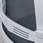 Scaun birou stofa mesh negru cadru alb roti cauciuc ajustabil OFF624 Aero  Tech Pro