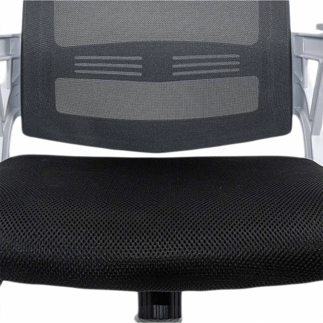 Scaun birou stofa mesh negru cadru alb roti cauciuc ajustabil OFF624 Aero  Tech Pro eDepot