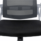 Scaun birou stofa mesh negru cadru alb roti cauciuc ajustabil OFF624 Aero  Tech Pro eDepot