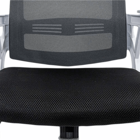 Scaun birou stofa mesh negru cadru alb roti cauciuc ajustabil OFF624 Aero  Tech Pro eDepot