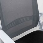 Scaun birou stofa mesh negru cadru alb roti cauciuc ajustabil OFF624 Aero  Tech Pro