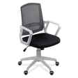 Scaun birou stofa mesh negru cadru alb roti cauciuc ajustabil OFF624 Aero  Tech Pro