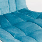 Scaun bucatarie catifea turcoaz cadru antracit BUC247 Chateau Azul