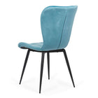 Scaun bucatarie catifea turcoaz cadru antracit BUC247 Chateau Azul