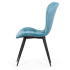 Scaun bucatarie catifea turcoaz cadru antracit BUC247 Chateau Azul