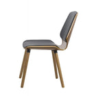 Scaun bucatarie lemn maro piele negru BUC019 English Estate