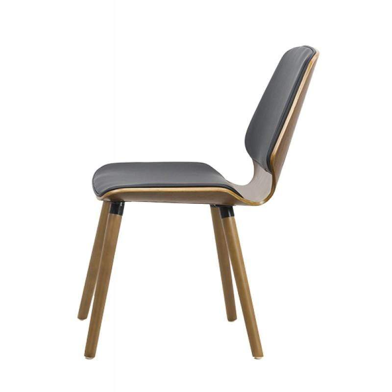 Scaun bucatarie lemn maro piele negru BUC019 English Estate