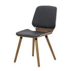 Scaun bucatarie lemn maro piele negru BUC019 English Estate