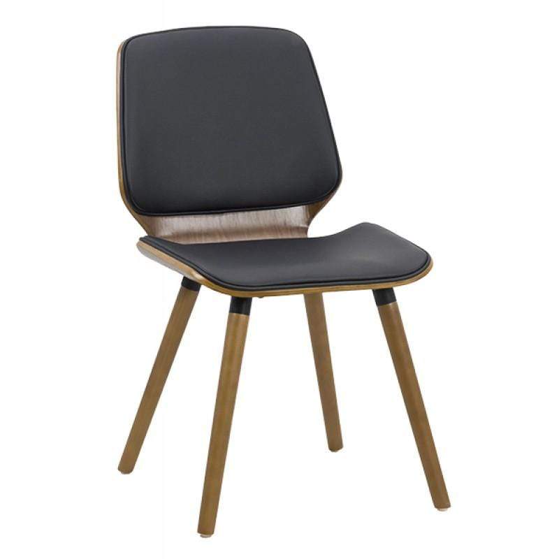 Scaun bucatarie lemn maro piele negru BUC019 English Estate