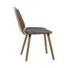Scaun bucatarie lemn maro piele negru BUC019 English Estate