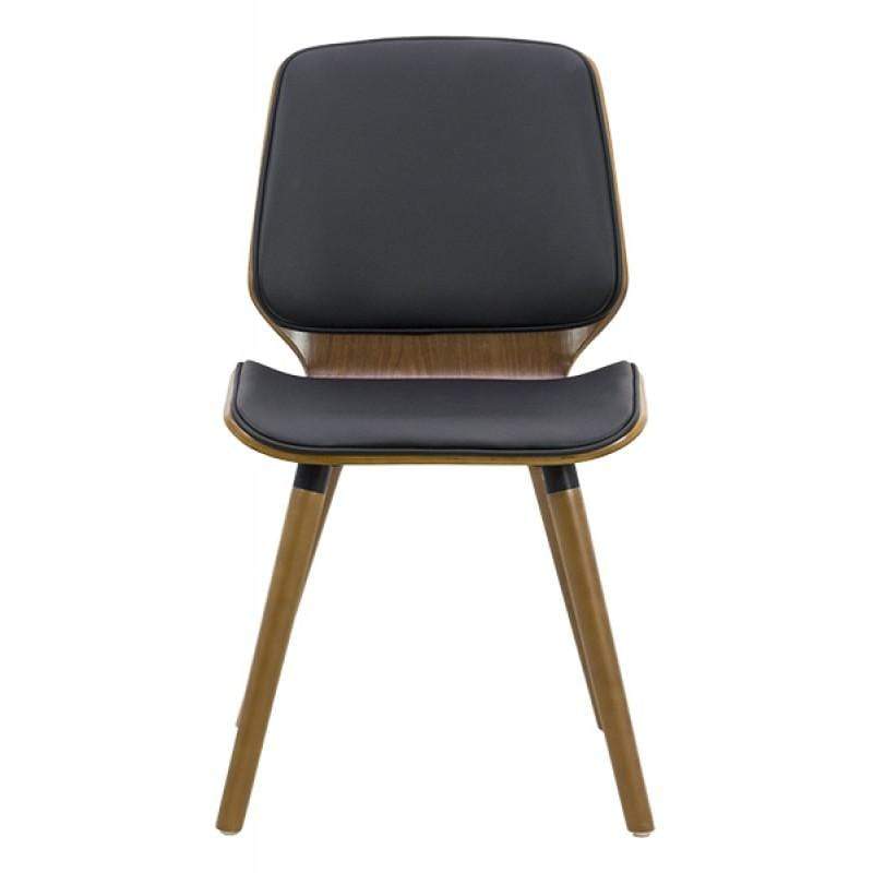 Scaun bucatarie lemn maro piele negru BUC019 English Estate