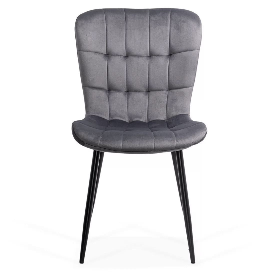 Scaun bucatarie stofa gri cadru antracit BUC247 Chateau Azul