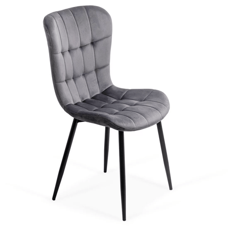 Scaun bucatarie stofa gri cadru antracit BUC247 Chateau Azul