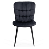 Scaun bucatarie stofa negru cadru antracit BUC247 Chateau Azul