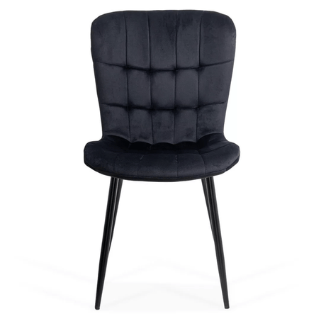 Scaun bucatarie stofa negru cadru antracit BUC247 Chateau Azul