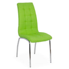 Scaun bucatarie verde piele ecologica cadru cromat BUC231 Vegas Blitz