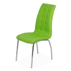 Scaun bucatarie verde piele ecologica cadru cromat BUC231 Vegas Blitz