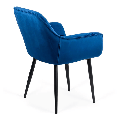 Scaun catifea albastru picioare metal BUC257 Estate
