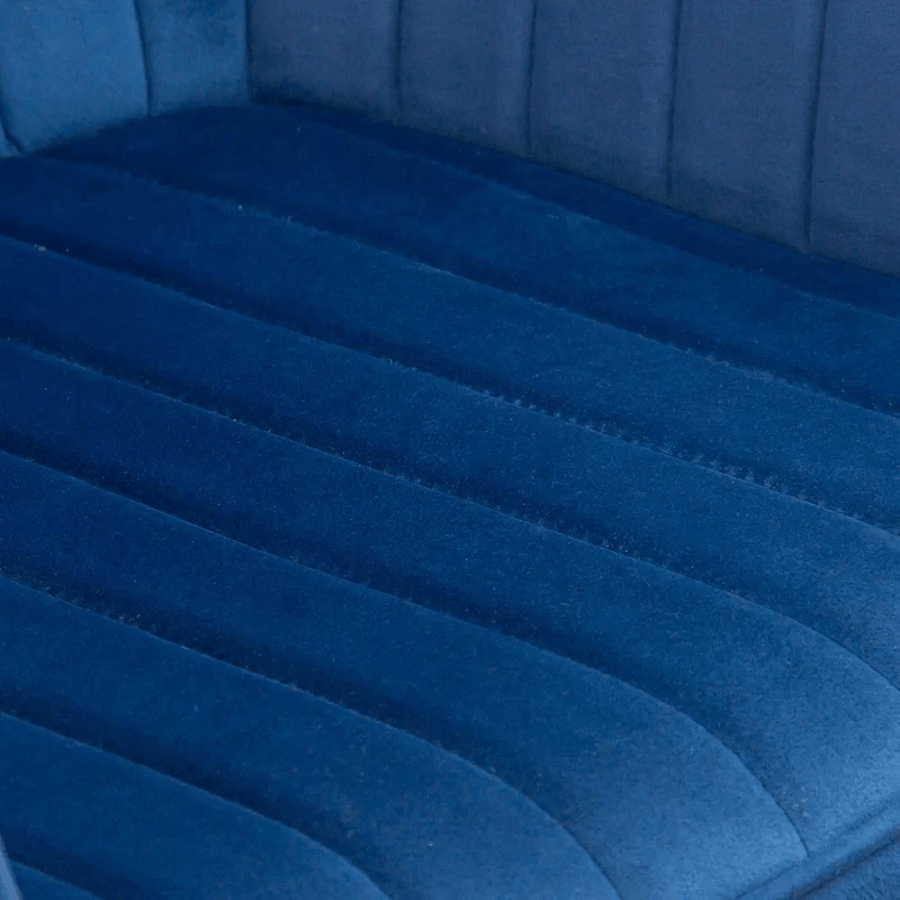 Scaun catifea albastru picioare metalice BUC259 Pantheon
