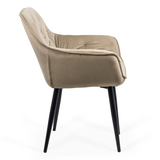 Scaun catifea bej picioare metal BUC257 Estate