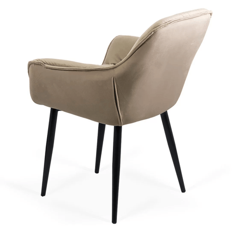Scaun catifea bej picioare metal BUC257 Estate