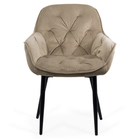 Scaun catifea bej picioare metal BUC257 Estate