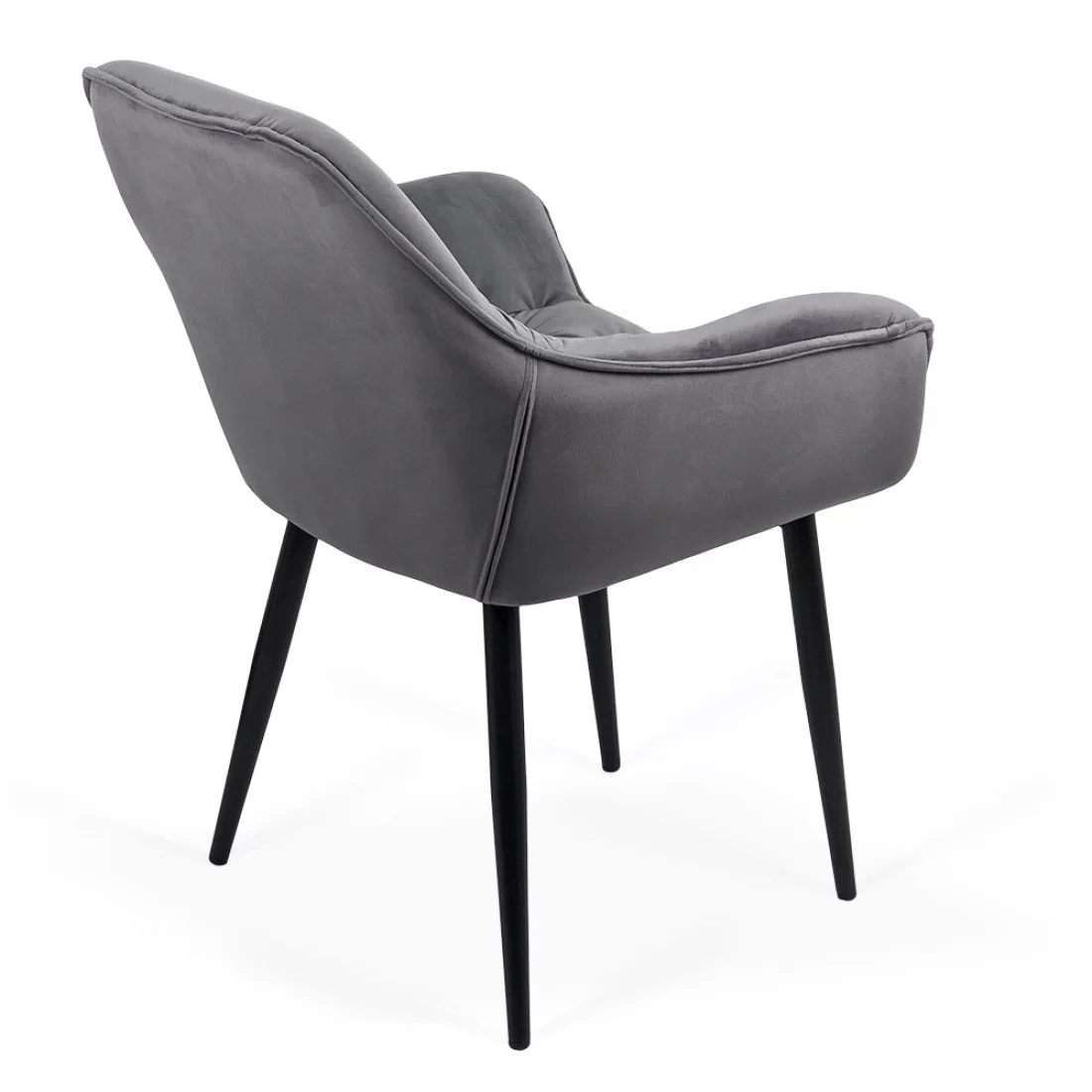 Scaun catifea gri picioare metal BUC257 Estate