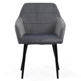 Scaun catifea gri picioare metalice BUC260 Checkers