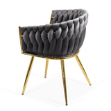 Scaun catifea impletita cadru auriu BUC261 Empire