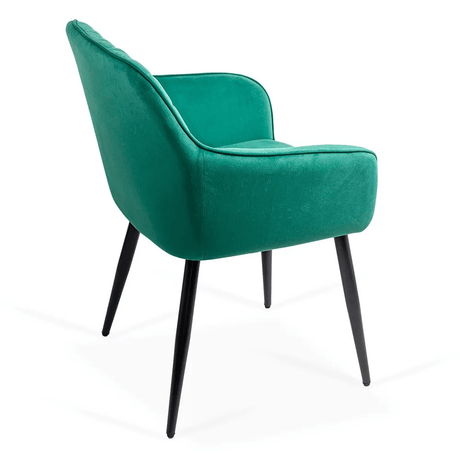 Scaun catifea verde picioare negre BUC258 Clubhouse