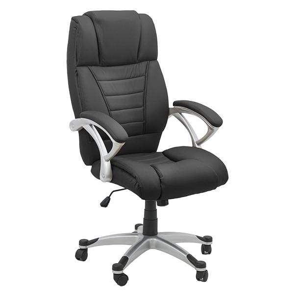 Scaun de birou ergonomic piele neagra OFF223 Onyx Ash