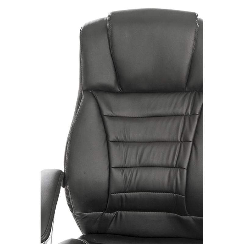 Scaun de birou ergonomic piele neagra OFF223 Onyx Ash