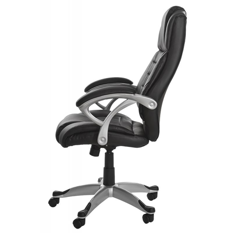 Scaun de birou ergonomic piele neagra OFF223 Onyx Ash