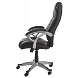 Scaun de birou ergonomic piele neagra OFF223 Onyx Ash