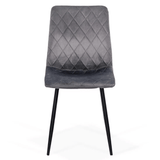 Scaun dining gri catifea picioare metalice negre BUC209 Larix